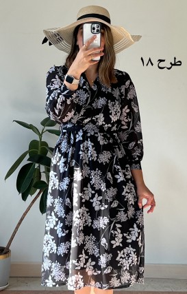 پیراهن حریر سرمه سری 14