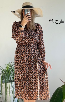 پیراهن حریر سرمه سری 14