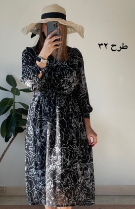 پیراهن حریر سرمه سری 14