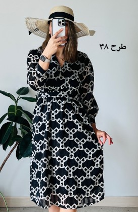 پیراهن حریر سرمه سری 14