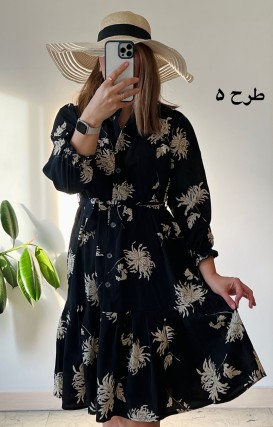 پیراهن جلودگمه دلناز 3