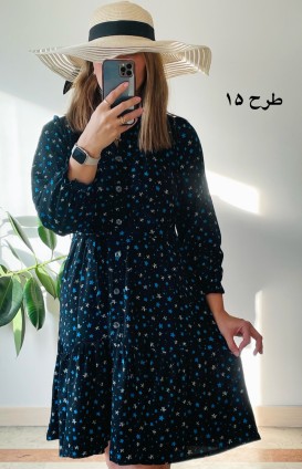 پیراهن جلودگمه دلناز 3