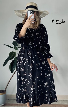 پیراهن کرپ حریر نهال سری 3