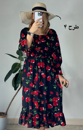 پیراهن کرپ حریر نهال سری 3