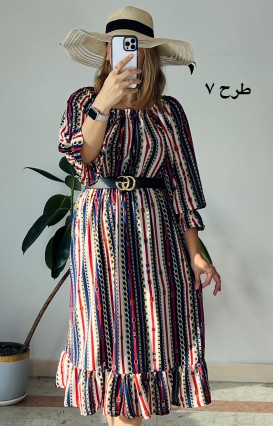 پیراهن کرپ حریر نهال سری 3