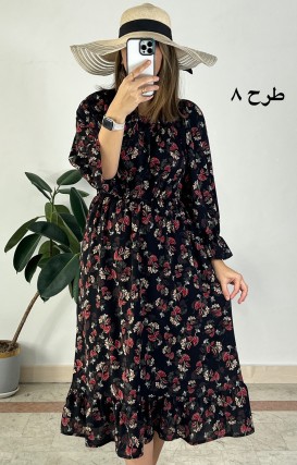 پیراهن کرپ حریر نهال سری 3