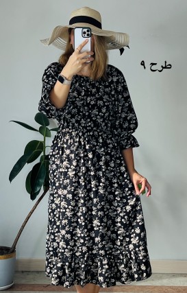 پیراهن کرپ حریر نهال سری 3
