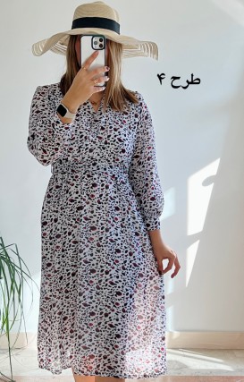 پیراهن حریر سرمه سری 15