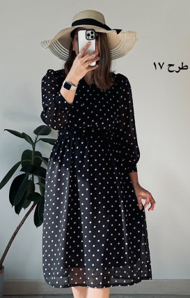 پیراهن حریر سرمه سری 15