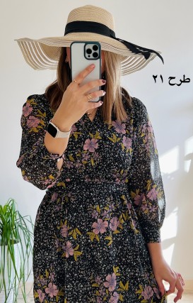 پیراهن حریر سرمه سری 15