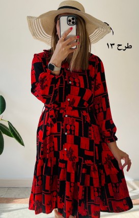 پیراهن جلودگمه دلناز 4