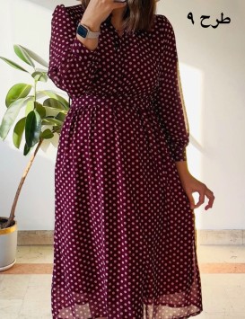 پیراهن حریر سرمه سری 16