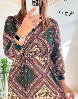 پیراهن حریر سرمه سری 16