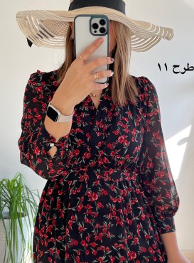 پیراهن حریر سرمه سری 16