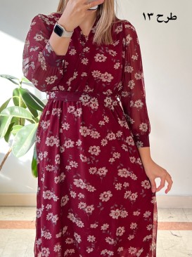 پیراهن حریر سرمه سری 16