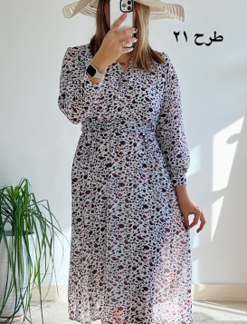 پیراهن حریر سرمه سری 16