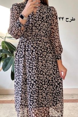 پیراهن حریر سرمه سری 16