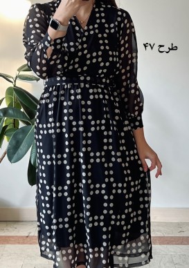 پیراهن حریر سرمه سری 16