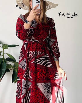 پیراهن حریر سرمه سری 16