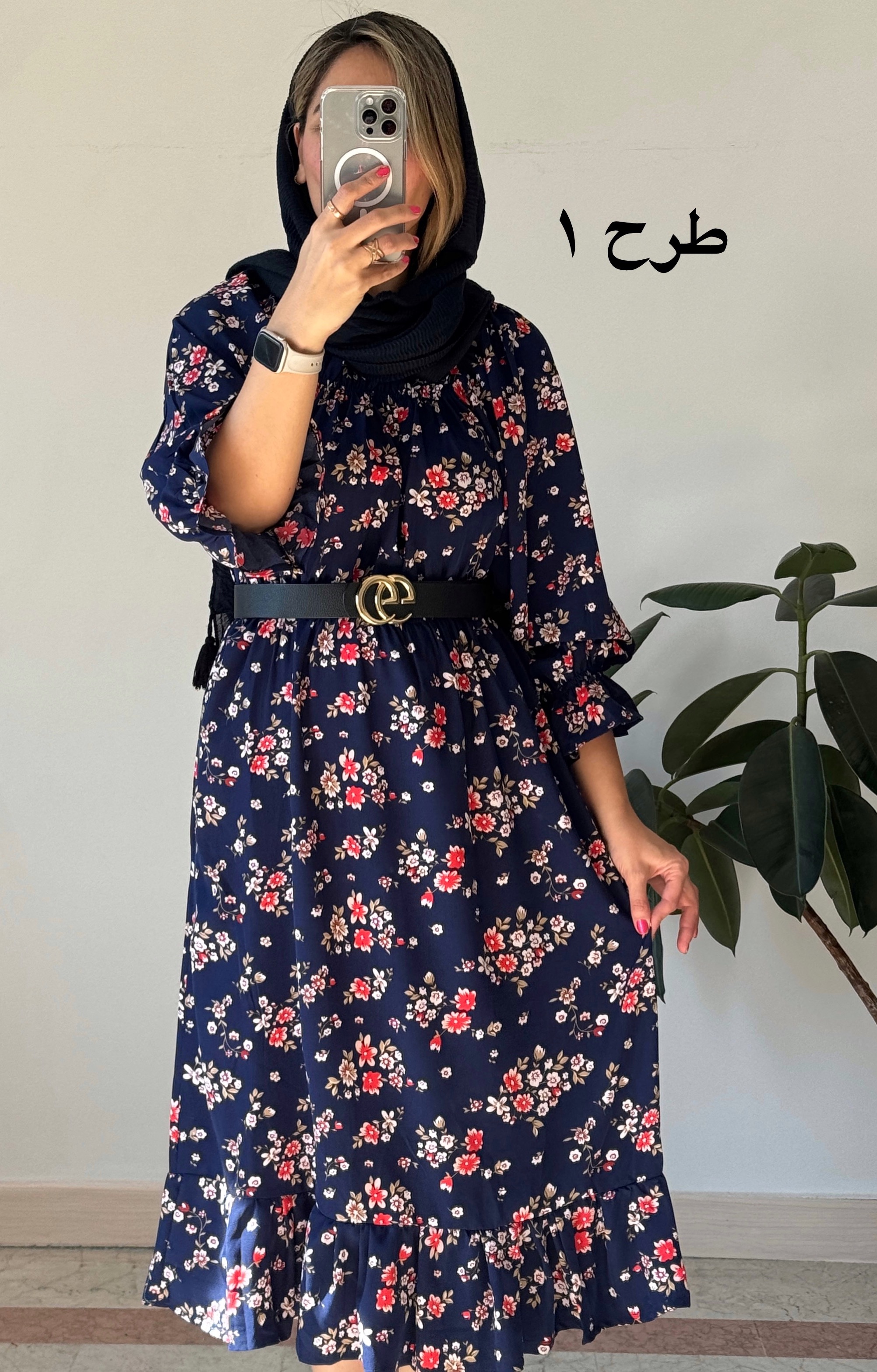 پیراهن کرپ حریر نهال سری 4
