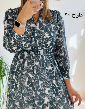 پیراهن حریر سرمه سری 17