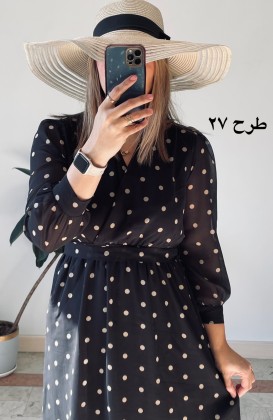 پیراهن حریر سرمه سری 17