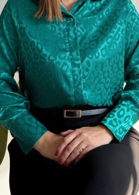 شومیز ساتن پلنگی