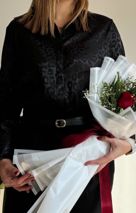 شومیز ساتن پلنگی