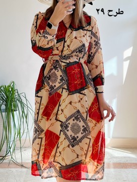پیراهن حریر سرمه سری 18