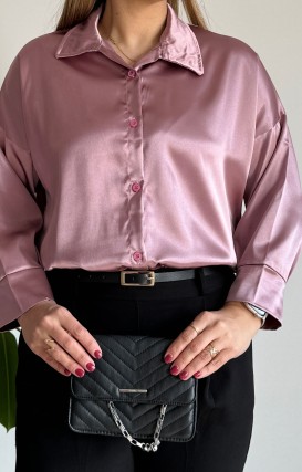 شومیز ساده ساتن ال ایکس