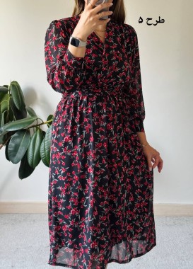 پیراهن حریر سرمه سری 10