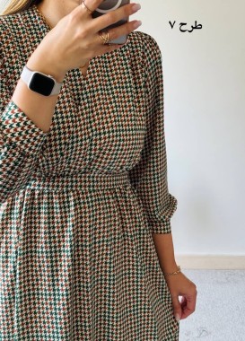 پیراهن حریر سرمه سری 10