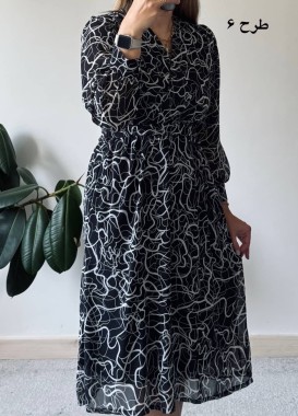 پیراهن حریر سرمه سری 10