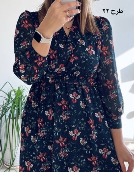 پیراهن حریر سرمه سری 10