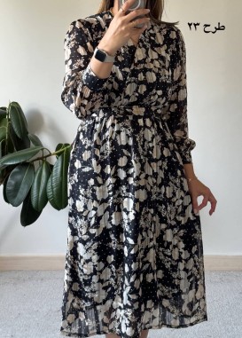 پیراهن حریر سرمه سری 10