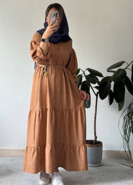 پیراهن مانتویی ماکسی صنم