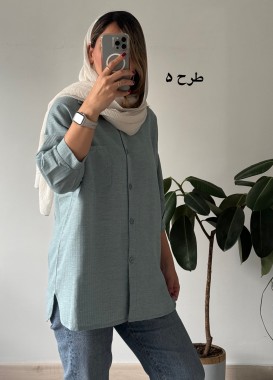 شومیز مانتویی لینن نخ تینا