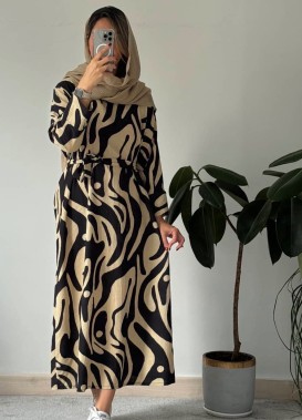 پیراهن مانتویی ماکسی افرا