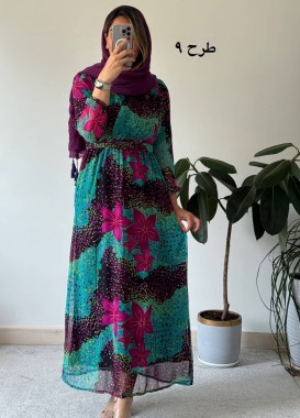 پیراهن حریر چپ و راستی ماکسی