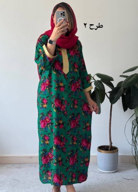 پیراهن نخی گلی