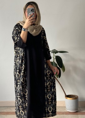 پیراهن مانتویی آوین مشکی