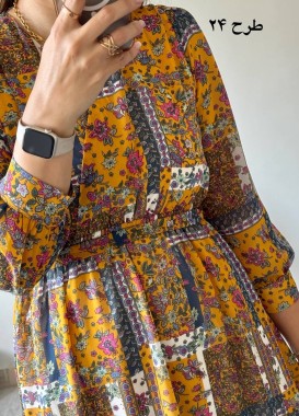 پیراهن حریر سرمه سری 11