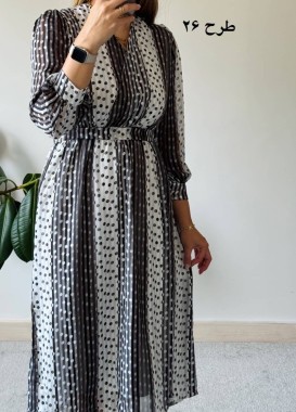 پیراهن حریر سرمه سری 11