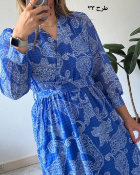 پیراهن حریر سرمه سری 11