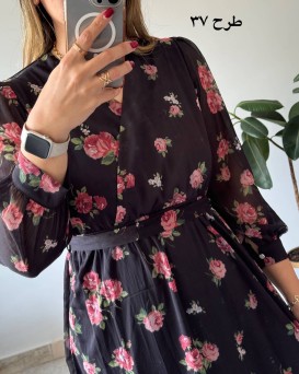پیراهن حریر سرمه سری 11