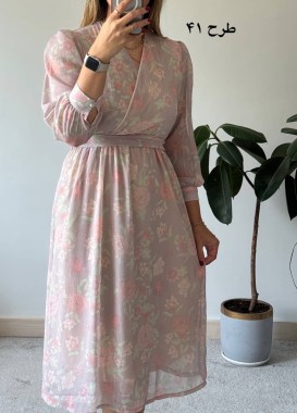پیراهن حریر سرمه سری 11