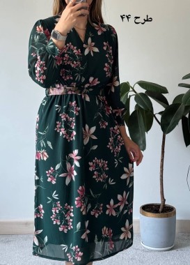 پیراهن حریر سرمه سری 11