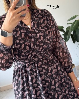 پیراهن حریر سرمه سری 11