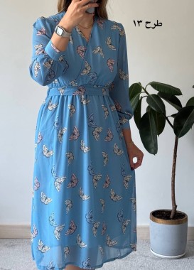 پیراهن حریر سرمه سری12