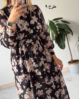پیراهن حریر سرمه سری12
